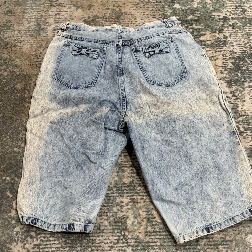 80s Stefano International Acid Wash Denim Shirts Women's Size 20 Bows